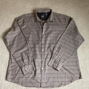 Van Heusen Men's Checkered Button-Down Shirt TTG-XXL 18-18 1/2